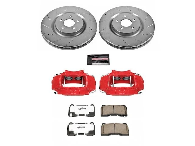 前刹车片和转子套件适用于 07-14 福特野马 Shelby GT500 GT500KR HM47B8 — 第 1/1 张图片