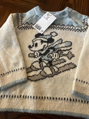 Mickey Mouse Suéter Infantil 9-12 Meses H&M Mickey Mouse Esquí  Foto 1 de 2