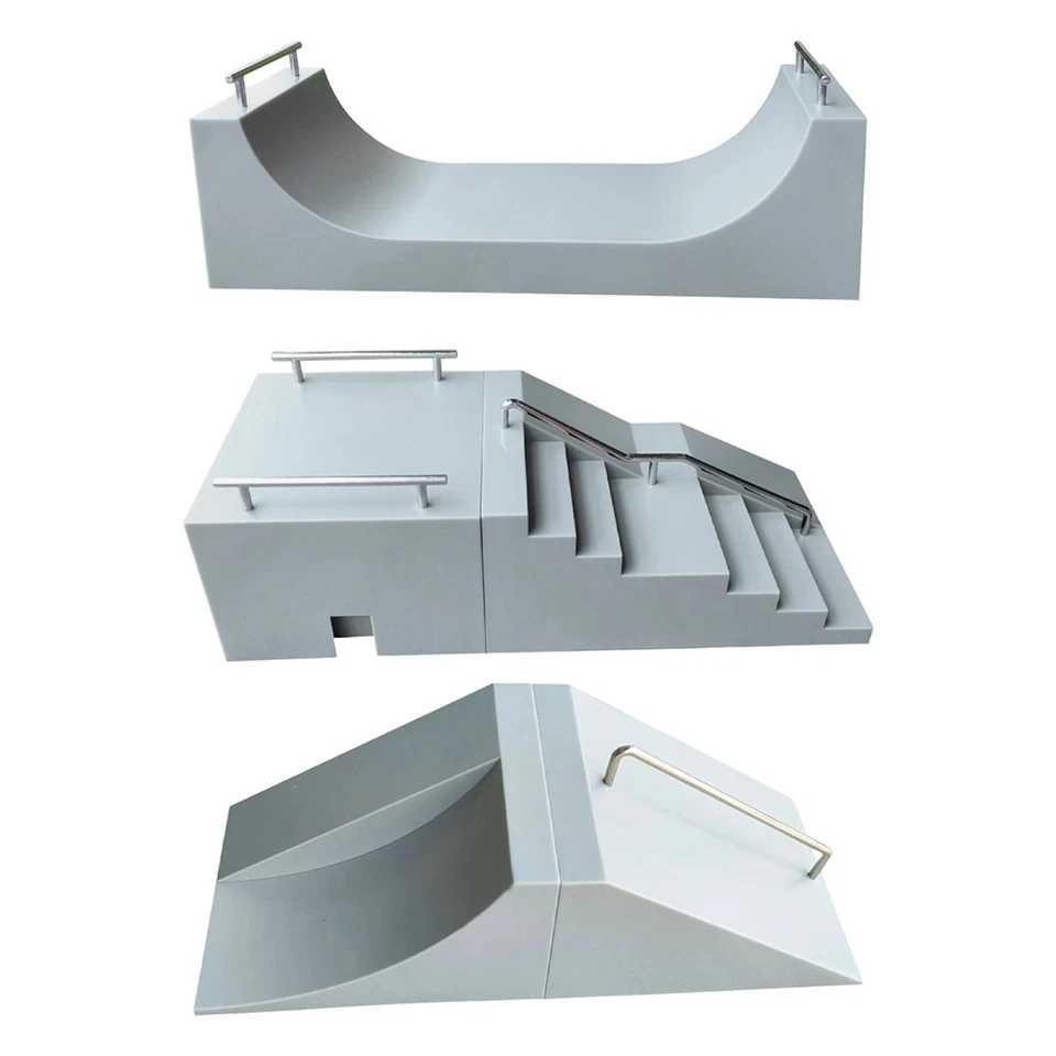 Skateboard-Park-Rampe, vielseitig einsetzbar, graues Trainingsgerät, - Bild 1 von 1