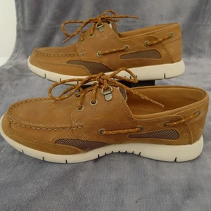 Zapatos de barco de cuero tostado Sebago Clovehitch Lite para hombre Reino Unido 9 ajuste ancho - Imagen 1 de 11