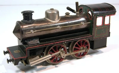 1920s BING LIVE STEAM ENGINE RAILROAD LOCOMOTIVE MODEL TRAIN O GAUGE STORK LEG - Image 1 of 4