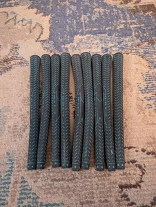 NOS 9ct. Golf Pride Victory Grip Rite Swing Rite Black Green Aqua Grips No Cord - Picture 1 of 4