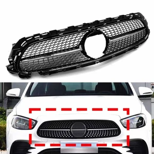 Front Bumper Mesh Grille for 2021-2023 Benz E-Class W213 LCI E300 E450 E53 AMG - Picture 1 of 8