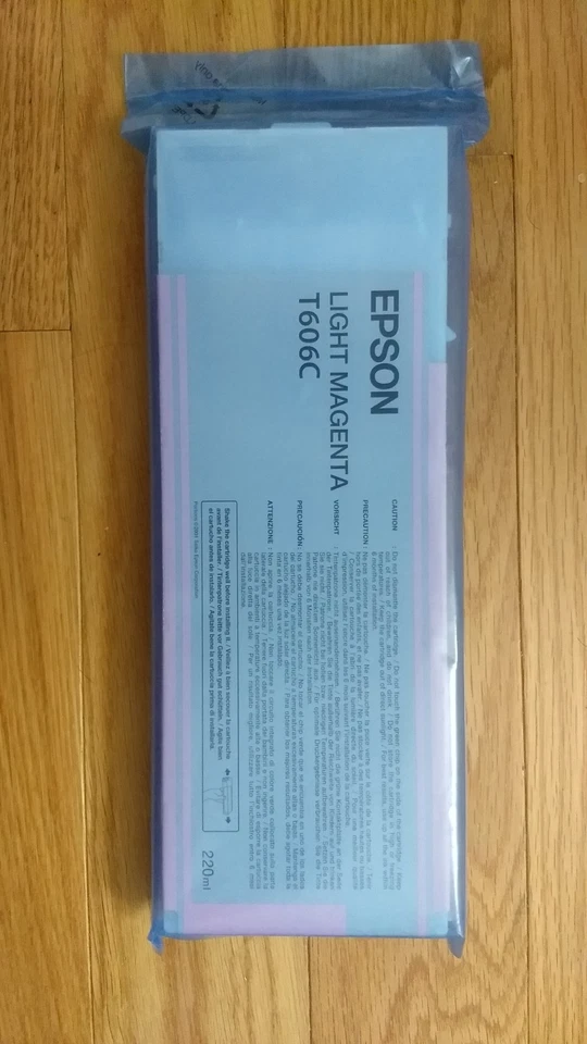 Epson T606C 2020 genuino tinta magenta ligera Stylus Pro 4800 220 ml sellado de fábrica Foto 1 de 1