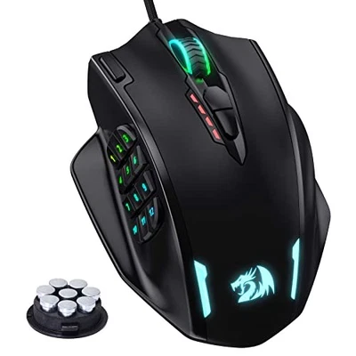 Redragon M908 Impact RGB LED MMO Gaming Mouse, 12 Side Button - Image 1 of 4
