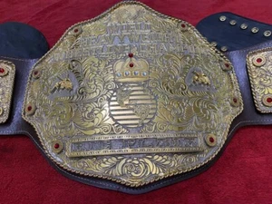 Cinturón de campeonato de oro grande pesado 24 quilates doble jugado 4 mm placas CNC de zinc - Imagen 1 de 9