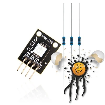 KY-009 RGB LED Arduino ESP32 ESP8266 HW-478 RGB LED Modul Set + 3 Widerstände - Bild 1 von 3