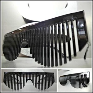 Classic Retro Style Shutter SHADES Party Rave DJ SUN GLASSES Unique Black Frame - Picture 1 of 7