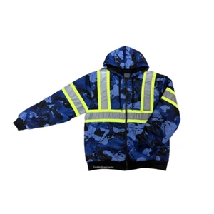 BlueCamo Soft Sherpa Lined Hoodie - Full Zip Fleece Lining Heavy Duty Sweatshirt - Picture 1 of 3