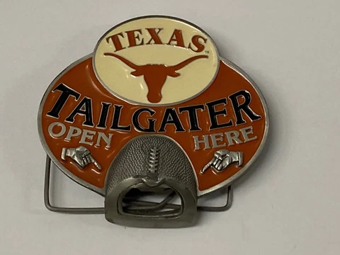 Texas Longhorns [ OFFICIAL TAILGATER ] Combination Belt Buckle w Bottle Opener Cover