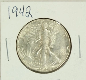 1942 Walking Liberty Half Dollar : AU + - Picture 1 of 2