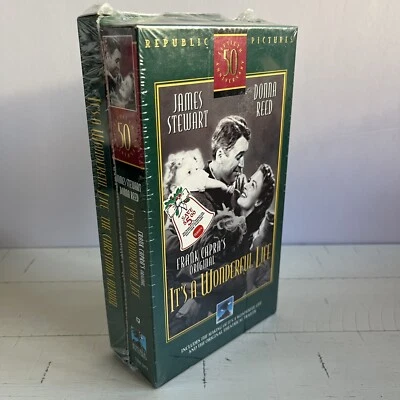 It's a Wonderful Life VHS & Christmas Album Audio Cassette Tape 50th Anniversary - Image 1 of 4