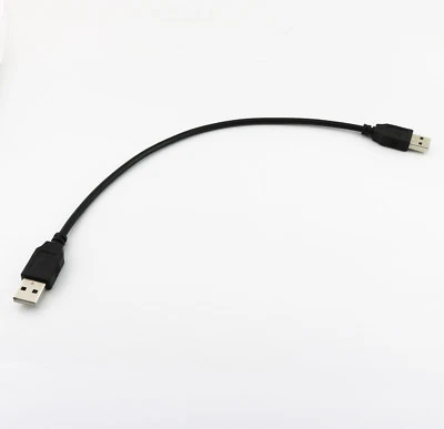 10pcs USB 2.0 Type A Male to USB 2.0 Male Data Extension Adapter Cable 1FT Black - Image 1 of 4