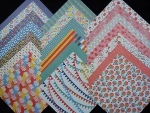 12x12 Scrapbook Paper Studio Retro Varsity Teen College Hudson Bay Stripe 40 Lot - Picture 1 of 12