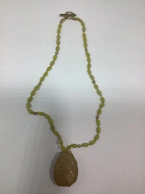 "Collar colgante con cuentas tono oro verde Sigrid Olsen cadena de 21""" Foto 1 de 3