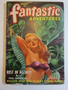 Fantastic Adventures Pulp  January 1952 VG/FN  Valigursky & Finley Art! - Picture 1 of 5