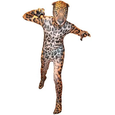 Niños Jaguar Morphsuits Niños Niñas Halloween Gato Grande Animal Elegante Vestido Disfraz Foto 1 de 4