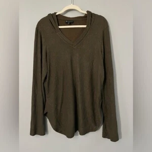 B Collection By Bobeau brown Knit Hooded Pullover sweater Size XL - Picture 1 of 5