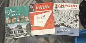 Vintage Lot Of 3 1947, 1950 Your Home In Brick Magazine, Modern Brick Builder - Picture 1 of 20