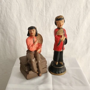 Vintage ABCO Chalkware Oriental Figure and Bookend Set Alexander Backer - Bild 1 von 24