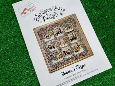 Santa's Trips - Christmas Cross Stitch Pattern by Barbara Ana Designs - Image 1 of 4