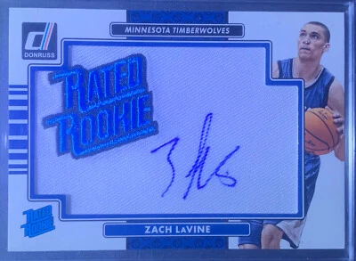 2014-15 Donruss Zach Lavine Rated Rookie Auto Patch - Image 1 of 2
