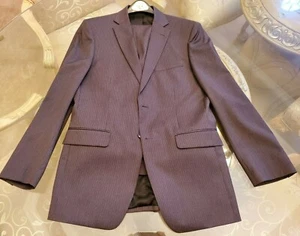 Herren 100 % Wolle Anzug Jones New York gestreift grau Anzug 40 L UVP $ 500 - Bild 1 von 6