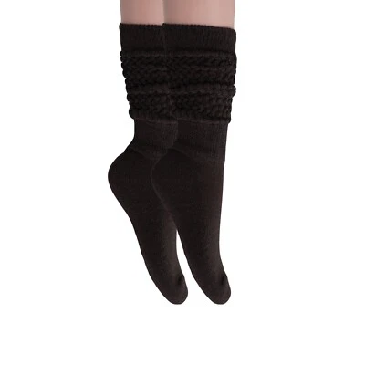 Slouch Socks Cotton Scrunch Knee High Extra Long and Heavy Socks - Image 1 of 4