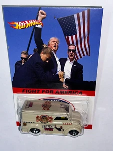 HOT WHEELS DONALD TRUMP 2024 LUCHA POR AMÉRICA ENTREGA DE PRODUCTOS LÁCTEOS REAL/R LIMITADO! - Imagen 1 de 4