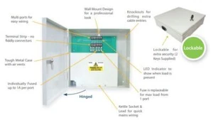 Geregeltes 24V AC, 6A, 6 Ausgang, abschließbares CCTV-Netzteil 100V 240V AC Eingang - Bild 1 von 5