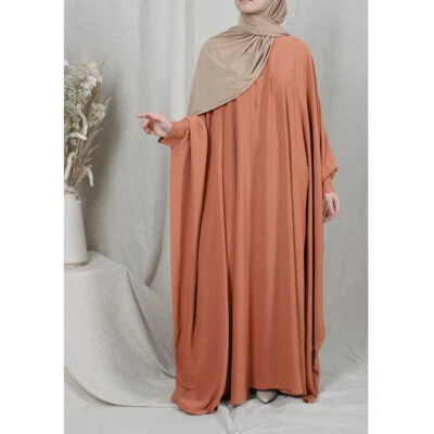Vestidos de oração muçulmanos femininos Abaya Khimar vestido hijab burca roupão Kaftan - Imagem 1 de 4