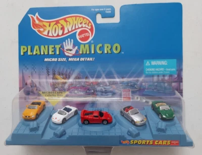 Hot Wheels Planet Micro Sport Cars series W/ Porche Ferrari Jaguar BMW Mercedes - Image 1 of 3