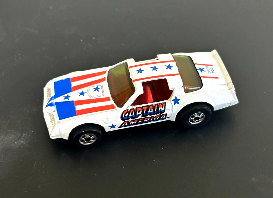 Hot Wheels Blackwall 1977 Hot Bird Capitán América Heroes ¡cuerpo y base limpios!! Foto 1 de 4