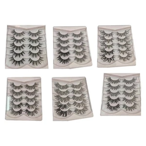 Wet Look Dramatic Thick False Eyelashes Cosplay Anime Fake Eyelashes Set GX - Picture 1 of 19
