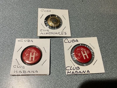 set 3 BOTONES PIN BACK AÑOS 50 LIGAS DE BÉISBOL CUBANO-CARIBEÑAS ALMENDARES HABANA Foto 1 de 2