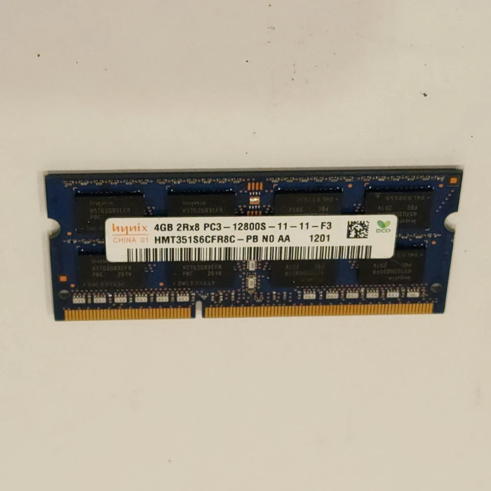Hynix 4GB 2RX8 PC3-12800S-11-11-F3 Laptop Memory RMT3160ED58E9W-1600        76 - Image 1 of 1