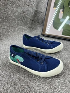 Joules Coast Shark Boys Trainers Pumps Size 10 Kids Blue Shoes Holiday Lace Up - Picture 1 of 16