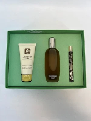 Clinique Aromatic Elixir Riches 3 шт. подарочный набор 3,4 унц спрей 2,5 унц лосьон - Изображение 1 из 3