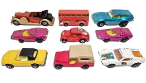 Vintage 1970s Diecast Vehicle Lot Matchbox Lesney, Lagonda, Corvette, Speedkings - Picture 1 of 24