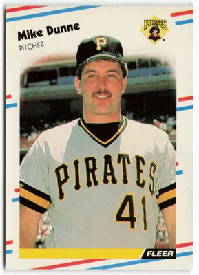 1988 Mike Dunne Fleer Glossy - Pittsburgh Pirates - Image 1 of 2