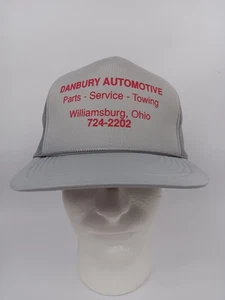 Vintage Danbury Automotive Adjustable Snapback Trucker Hat/Cap Mesh Gray - Picture 1 of 8