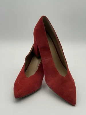 Michael Kors Red Scarlet Suede Dorothy Flex Pumps Heels Shoes 9M - Image 1 of 4
