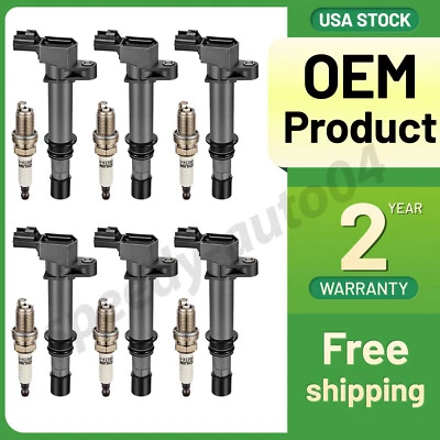 Pack 6 Ignition Coil Spark Plug UF270 For 2004-2008 Dodge Dakota 3.7L V6 - Image 1 of 4