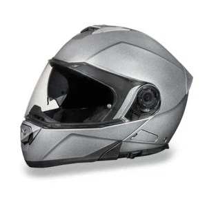 Daytona Helmets Glide DOT Silver Metallic Flip-Up Motorcycle Helmet MG1-SM - Picture 1 of 7
