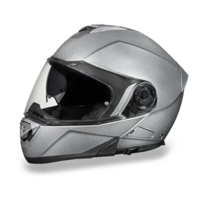 Daytona Helmets Glide DOT Silver Metallic Flip-Up Motorcycle Helmet MG1-SM - Image 1 of 4