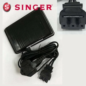 Genuine Singer 3 Pin Foot Control Pedal & Lead Complete #001445309 - Picture 1 of 1
