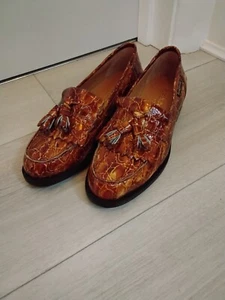 Russell & Bromley Tan Tassell Loafers Size 4 (37) - Picture 1 of 5