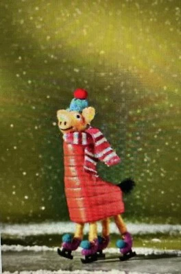 Anthropologie Wild Bundled Up Giraffe Ornament Wool Puffer Coat New - Image 1 of 4