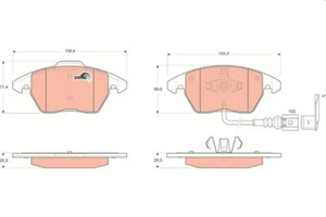 GDB1550 Kit Pastillas De Freno Ant. TRW - AUDI, SEAT, SKODA, VW - Imagen 1 de 2