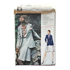 Vogue 2825 Anne Klein Pattern Misses Jacket Skirt Shirt Scarf Size 14 Uncut FF - Picture 1 of 3